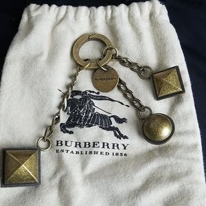 Burberry stud keychain purse charm.